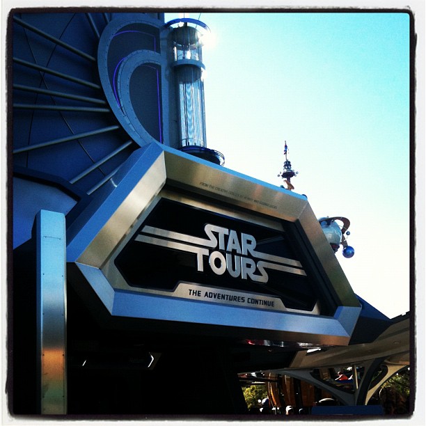 entrance to Star Tours at Disneyland