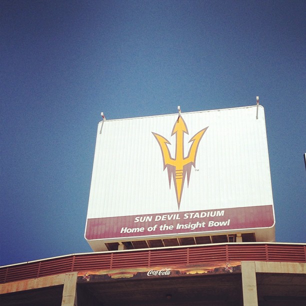 sign at Sun Devil Stadium at ASU