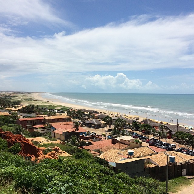 overlooking the beach