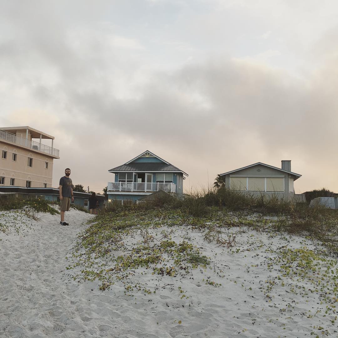 Clay outside a beach house