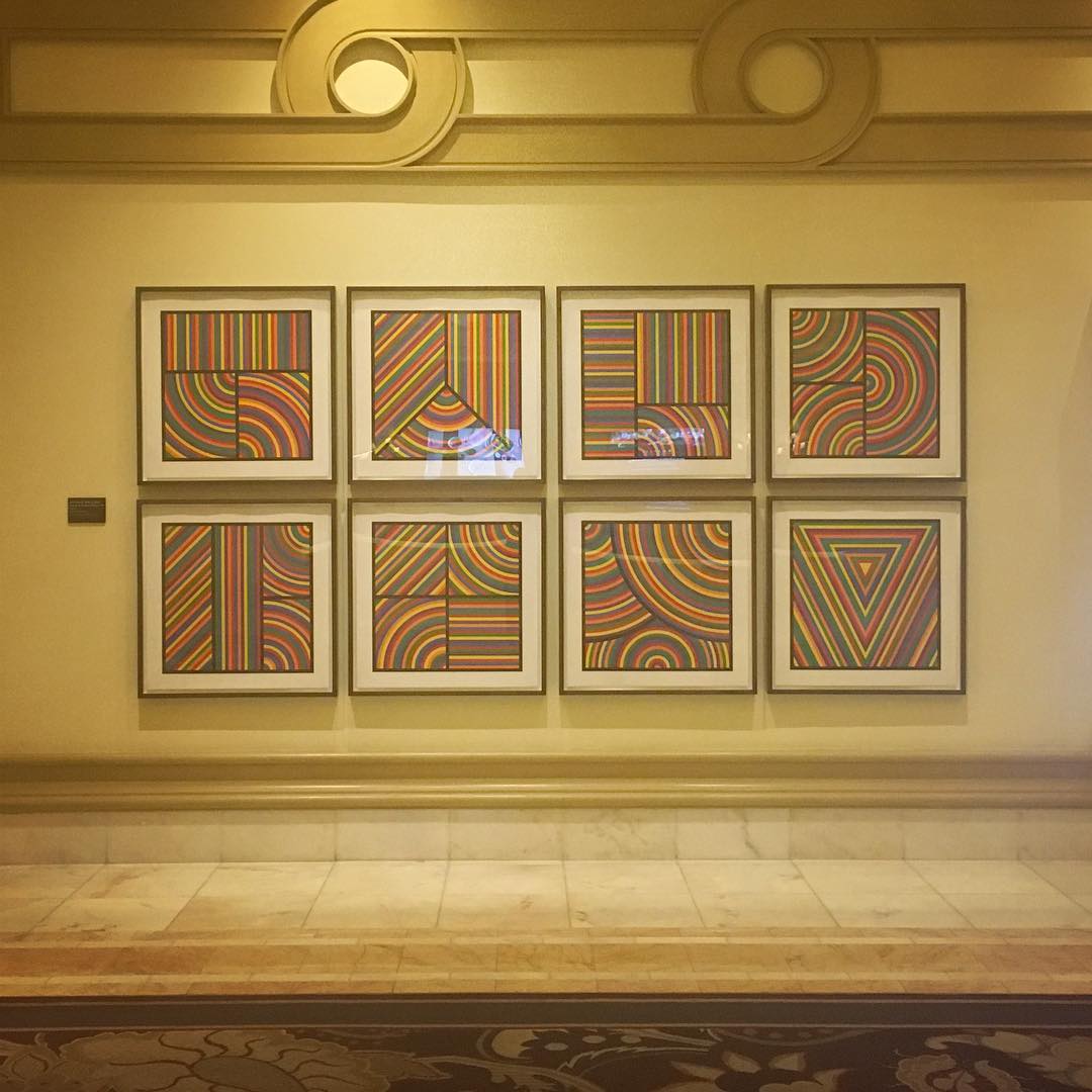 eight Sol LeWitt pattern art pieces