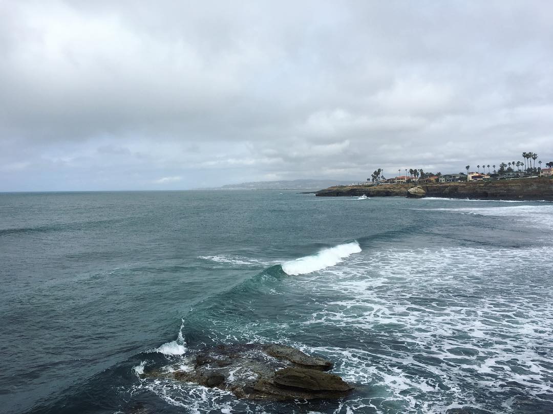 cloudy beach