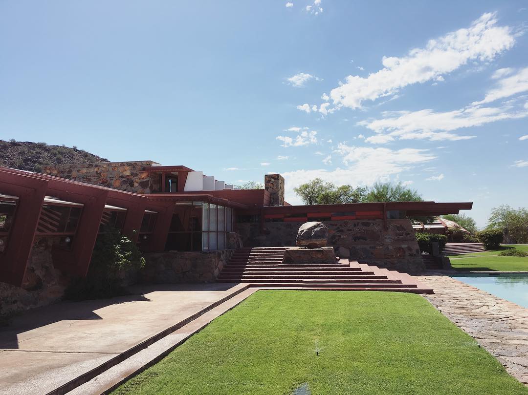 courtyard of Taliesin West: