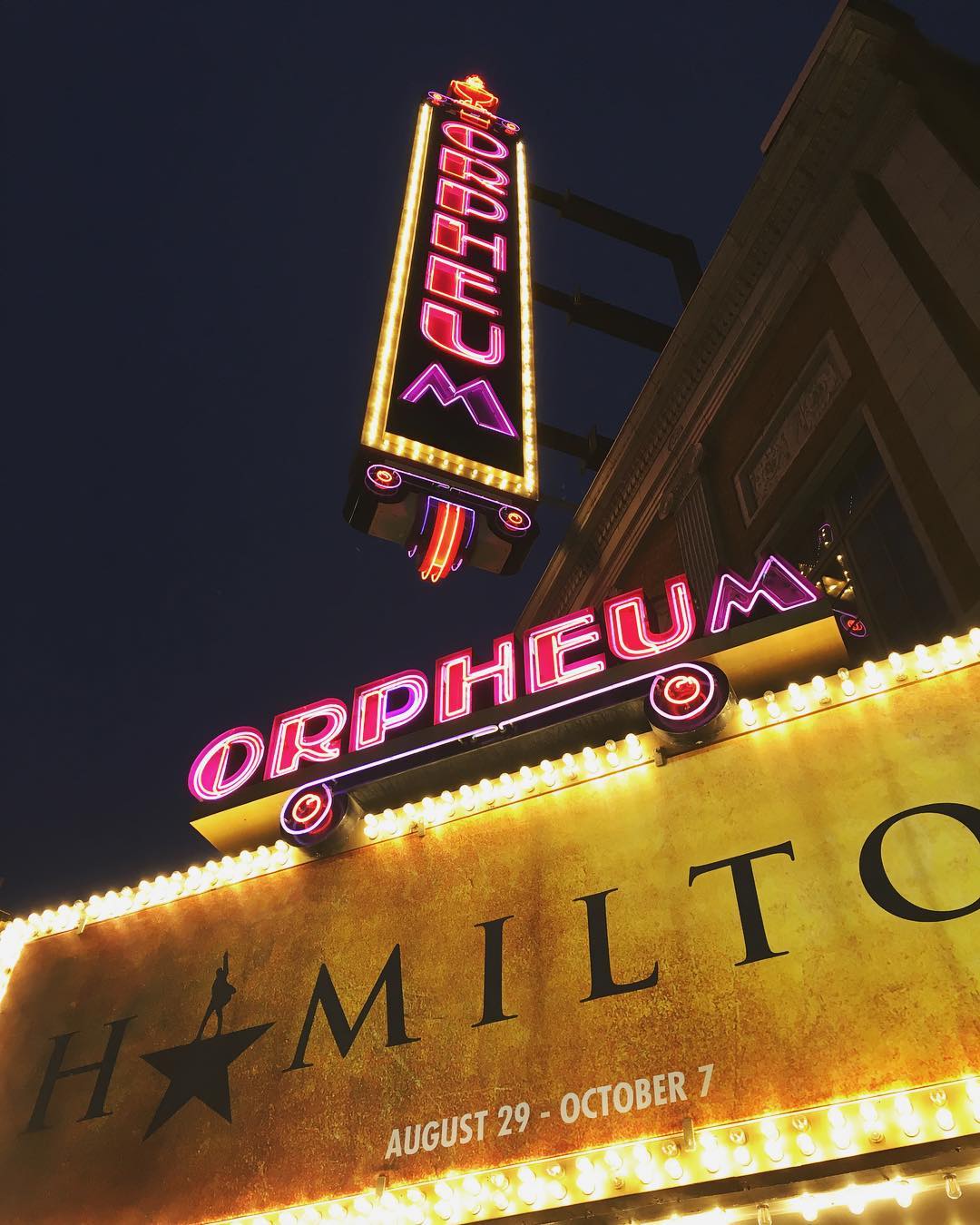 Hamilton playing at the Orpheum