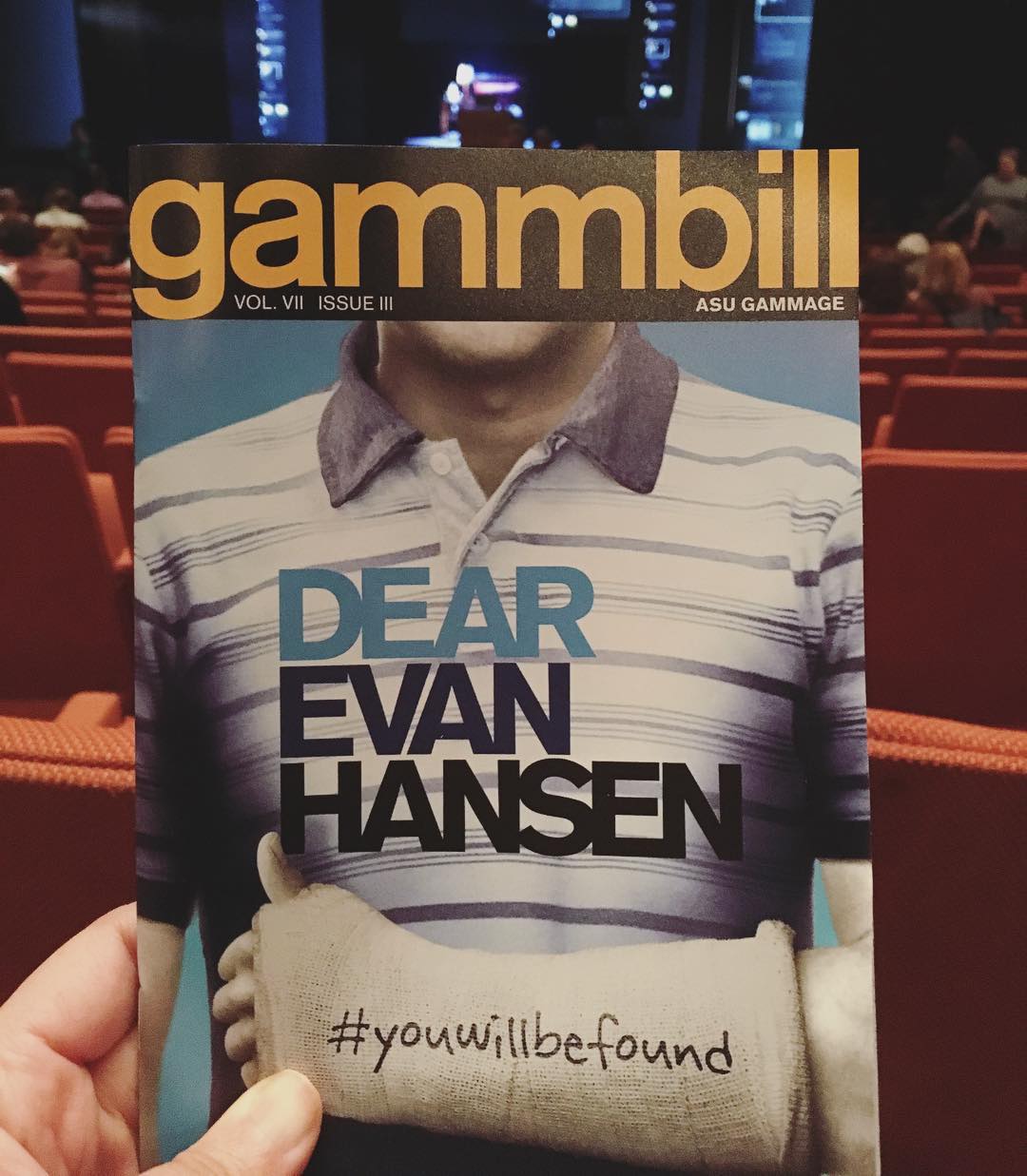 Dear Evan Hansen program at ASU Gammage