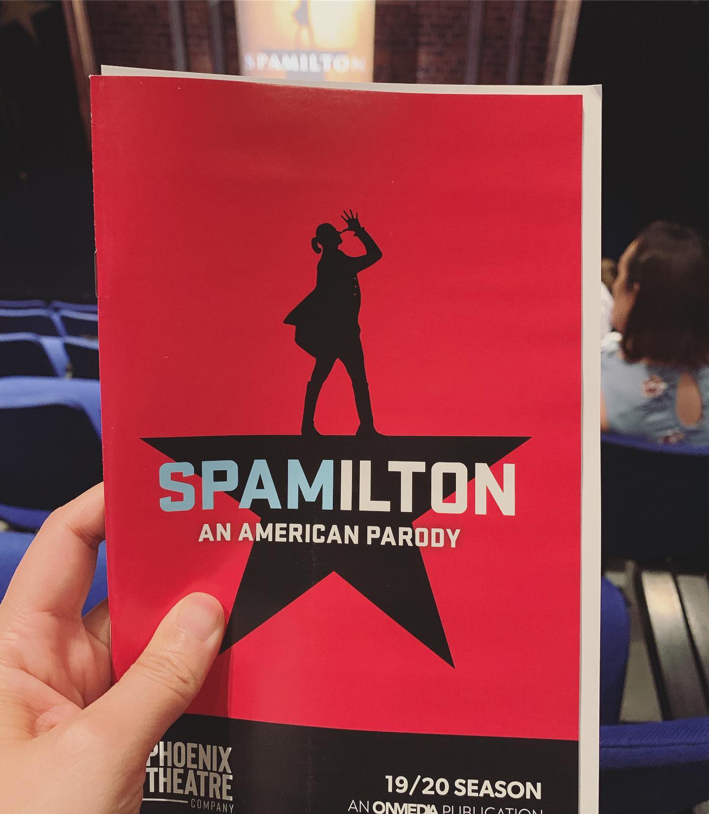 show program for Spamilton: An American Parody